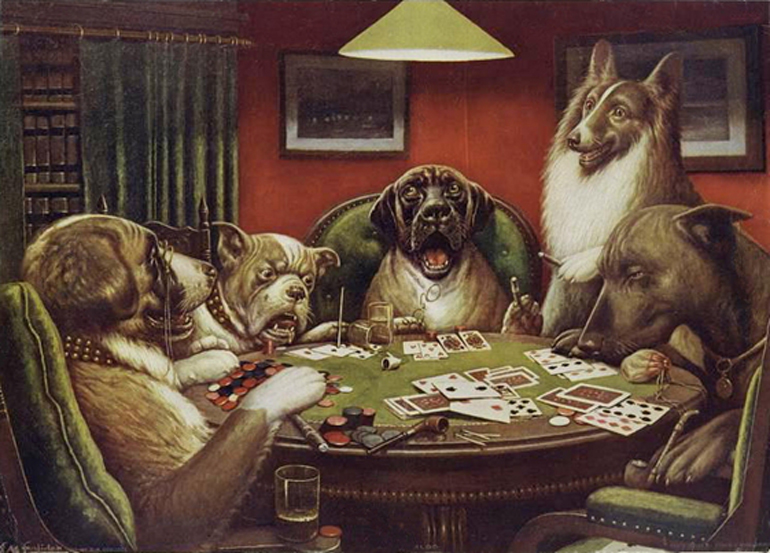 waterloo coolidge caes a jogar poker